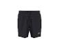 Zwarte sportshorts met trekkoord en rood-wit logo.