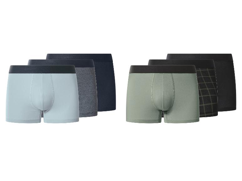 Herenboxershorts in blauw, grijs, groen en ruitpatroon