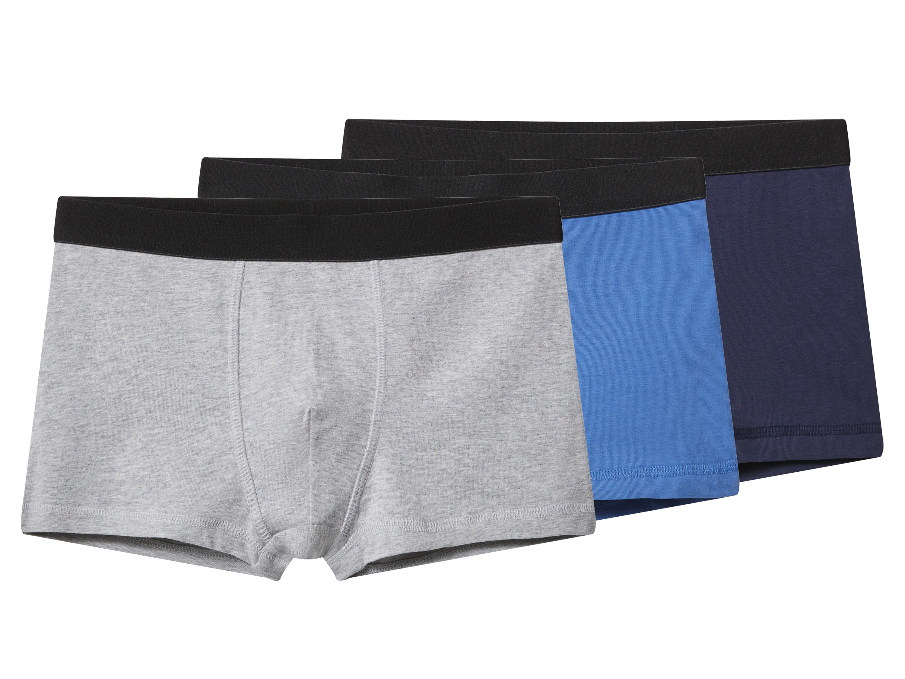 esmara Set van 3 kinder boxers (Donkerblauw/blauw/grijs, 134/140)