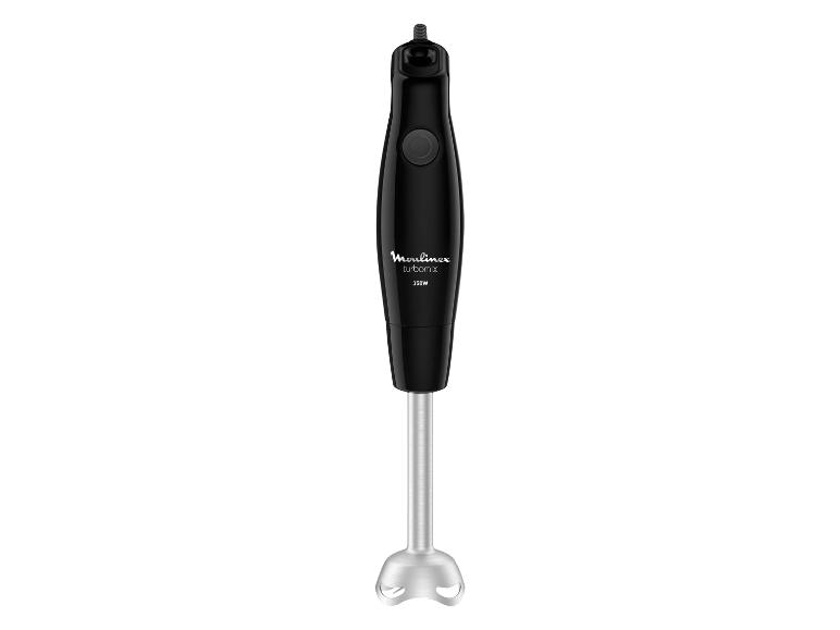 Zwarte staafmixer met 350 W vermogen.