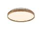 Plafondlamp met houten frame en witte diffuser