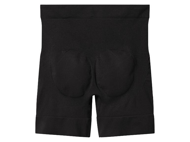 Zwarte corrigerende shorts met hoge taille en bilvulling.