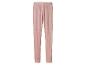 Roze zachte gebreide legging met elastische tailleband.
