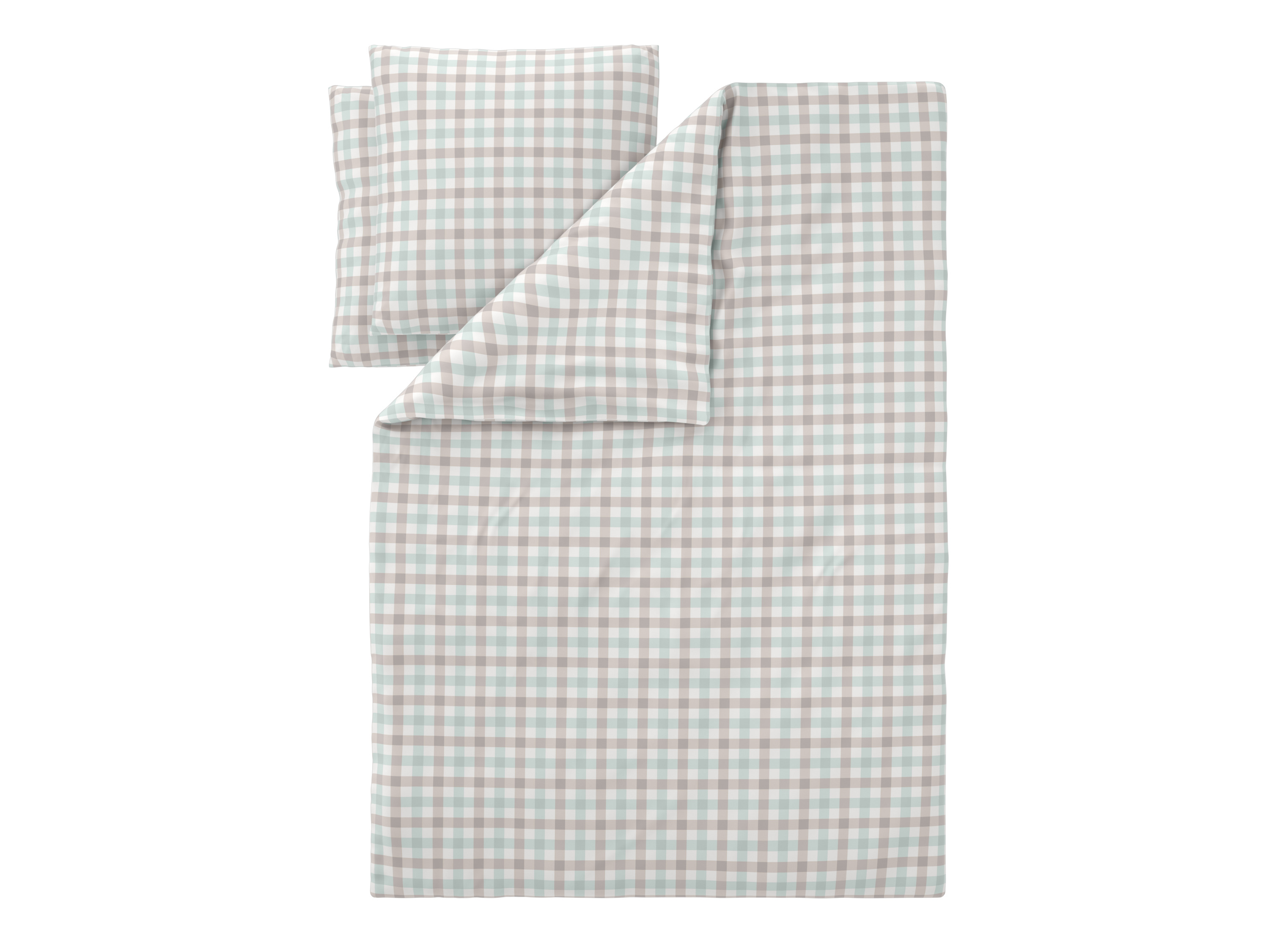 LIVARNO Satijnen dekbedovertrek 240 x 220 cm (Geruit)