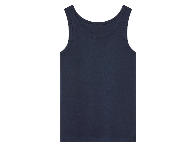 Donkerblauw tanktop.