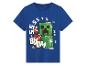 Blauw Minecraft T-shirt met Creeper en TNT.