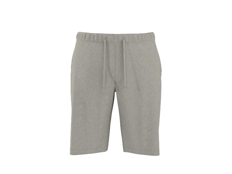 Grijze herenshort met trekkoord op een witte achtergrond.