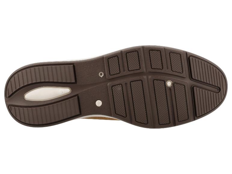 Bruine schoenzool met beige accenten en antisliptextuur