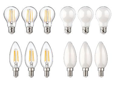 LIVARNO® Set van 3 LED-filamentlampen