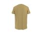 Effen kaki T-shirt met korte mouwen, achterkant.