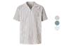 Kort mouw overhemd met strepen, casual stijl.