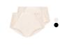 Set van 2 kanten hoge tailleslips, beige en zwart