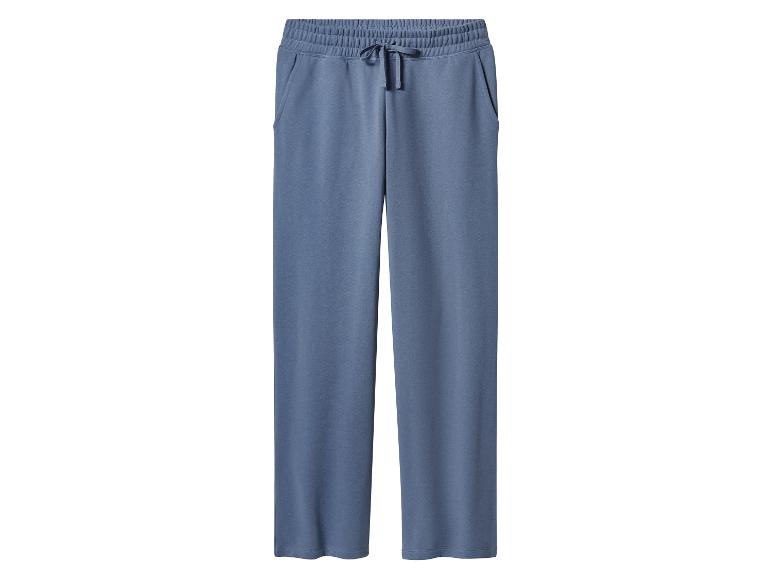 Blauwe joggingbroek met trekkoord in de taille en zakken.