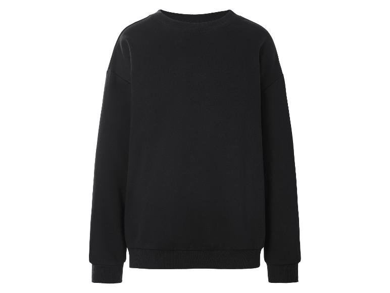 Zwart sweatshirt op een witte achtergrond.