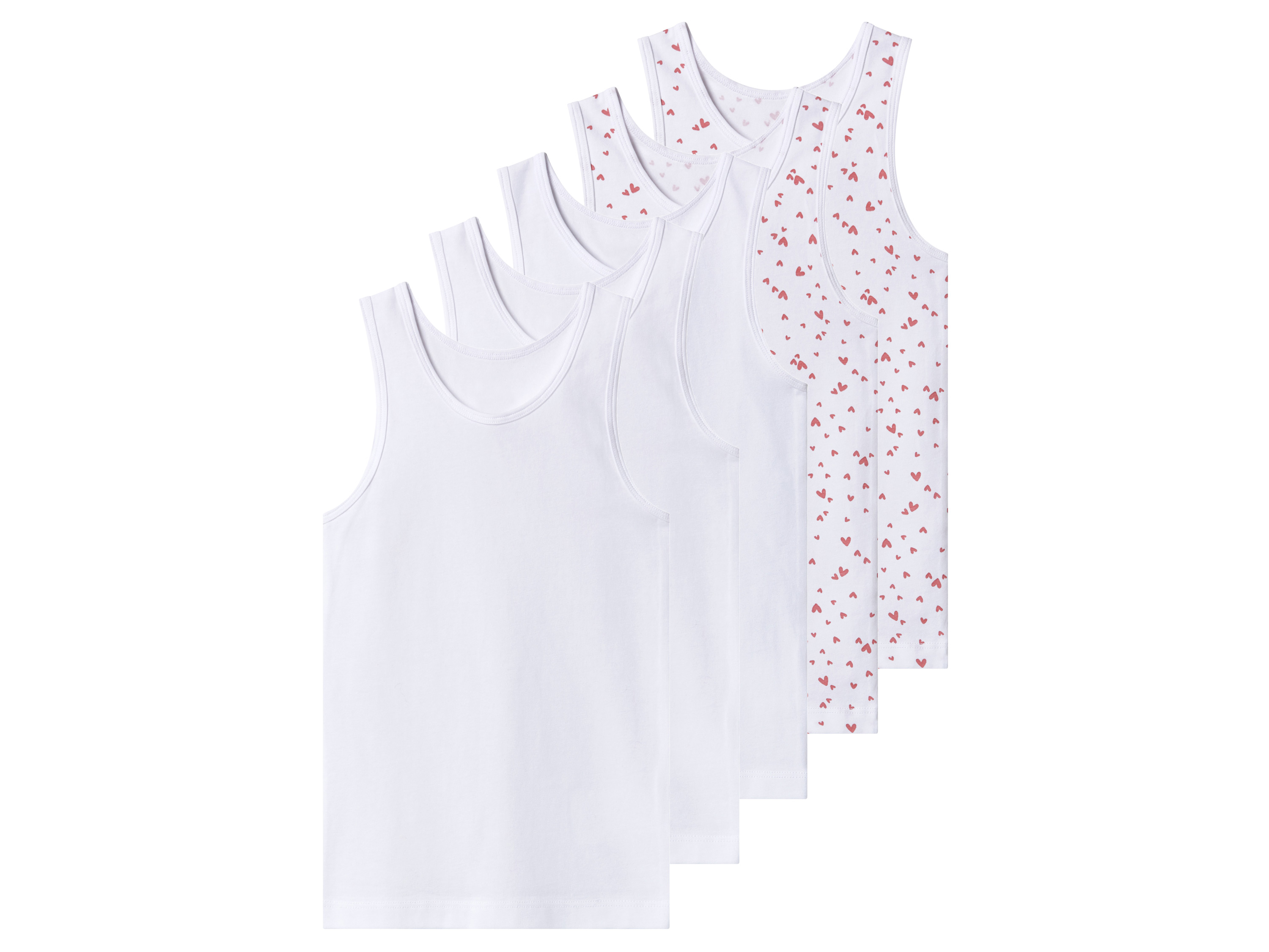 lupilu Set van 5 kinder hemden (Wit, 98/104)