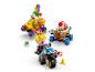 LEGO Super Mario kart- en motorset, met personages als Lemmy, Toad en Baby Peach.