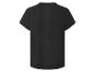 Zwart sport-T-shirt met korte mouwen en ronde hals, achteraanzicht.