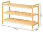 Bamboe schoenenrek met 3 niveaus, 79x30x50cm