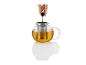Glazen thee-pot met infuser