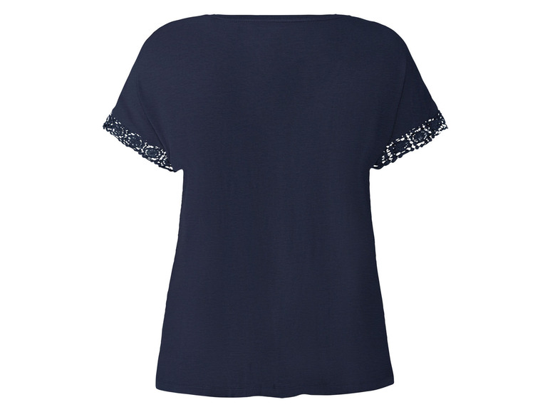 Ga naar volledige schermweergave: esmara® Dames-T-shirt met decoratief kant - afbeelding 4