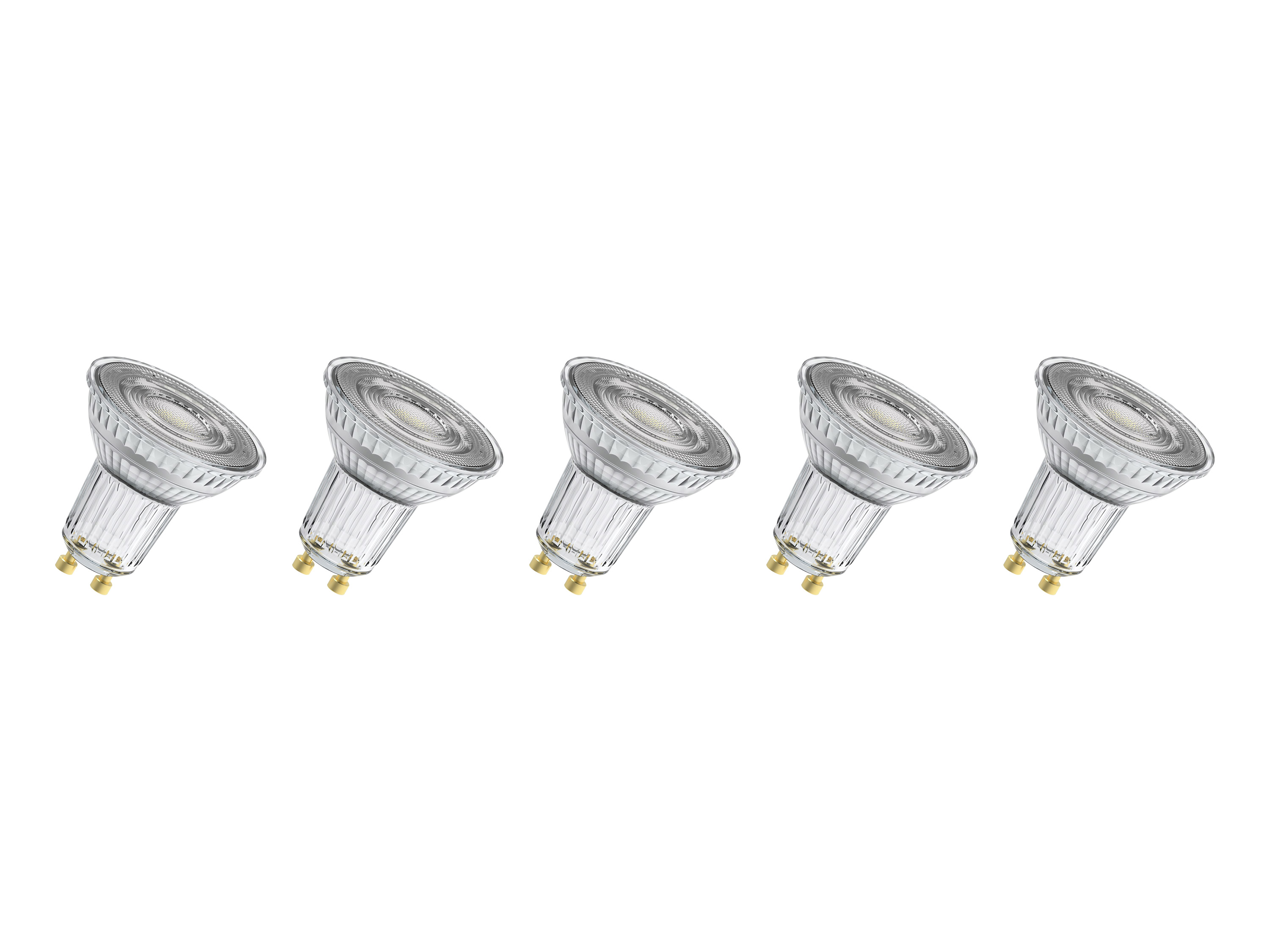 OSRAM Set van 5 LED-lampen Base Spot (PAR16, GU10, dim, 2700 K, Transparant)