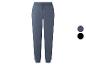 Heren joggingbroek in blauwgrijs met trekkoord en geribde manchetten.