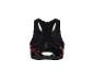 Sportbeha met racerback in zwart met rood en geel patroon