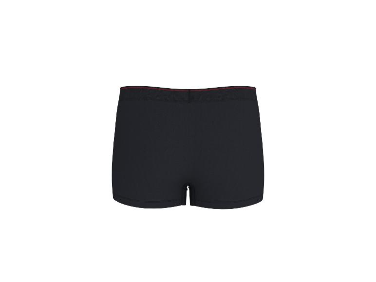 Zwarte herenboxershort met een rode en zwarte tailleband.