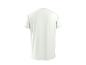 Eenvoudig wit T-shirt met korte mouwen, achteraanzicht.
