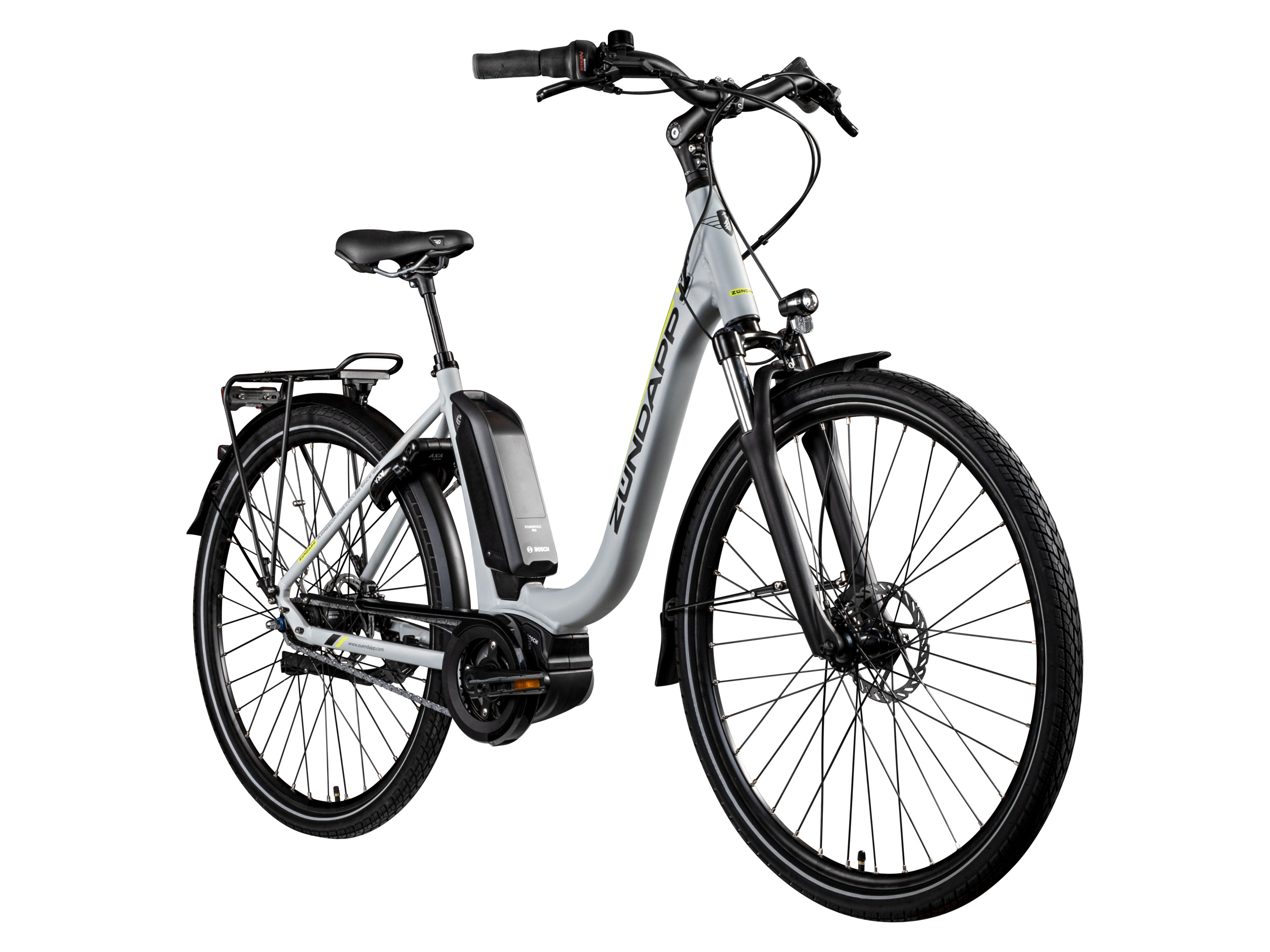 ZÜNDAPP E-Bike City X300, 28 inch (zilver/geel)