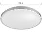 Ronde LED plafondlamp met een diameter van 33 cm en metallic afwerking.