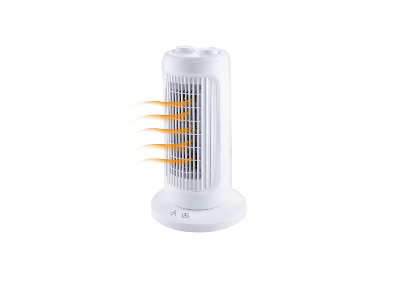 Witte torenverwarmer met oranje warmtegolven