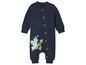 Een donkerblauw babypak met Bugs Bunny en Daffy Duck print.