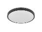 Ronde LED plafondlamp met zwart frame en witte diffuser