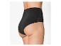Zwarte dames slip met hoge taille, zijaanzicht.