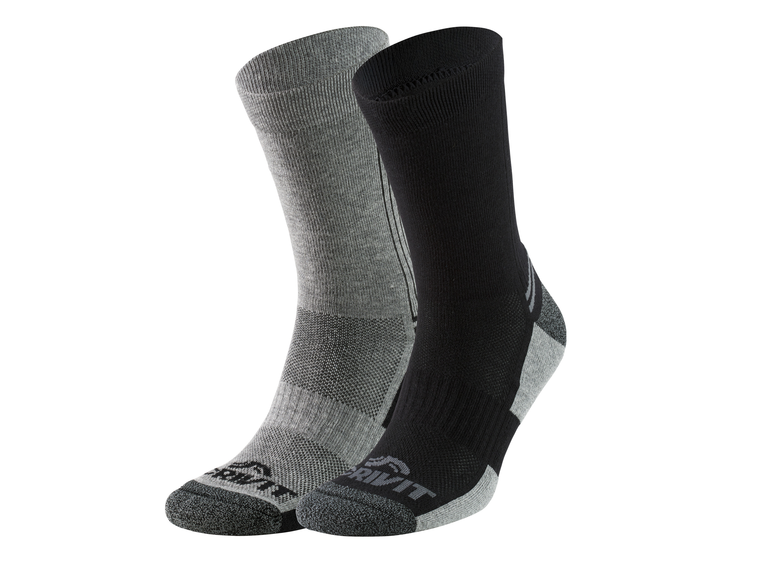 CRIVIT 2 Paar heren sportsokken (Grijs/zwart, 39/40) afbeelding