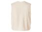 Lichtbeige dames fleecevest, achteraanzicht