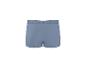 Blauwe katoenen boxershorts met elastische tailleband.