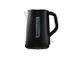 Zwarte waterkoker met 1,7L waterniveau-indicator.