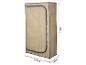 Beige stoffen opbergkast met rits, afmetingen 174x100x46cm.
