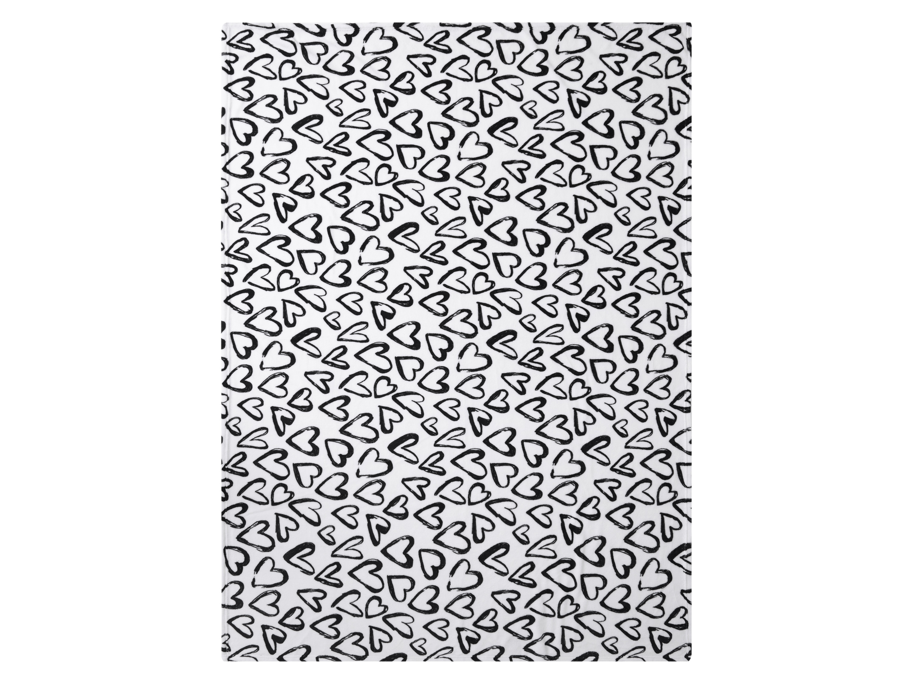 LIVARNO Plaid 150 x 200 cm (Harten/wit)