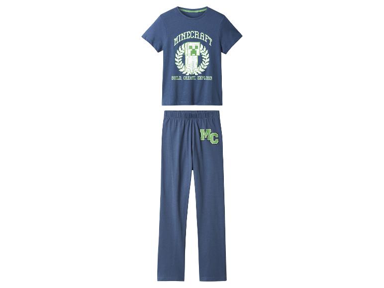 Minecraft pyjama voor jongens, donkerblauw.