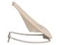 Beige babywipper met lichtgrijs frame op een witte achtergrond.