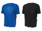 Twee heren fietsshirts, één blauw met 'RIDE' tekst, één zwart met een borstzak.