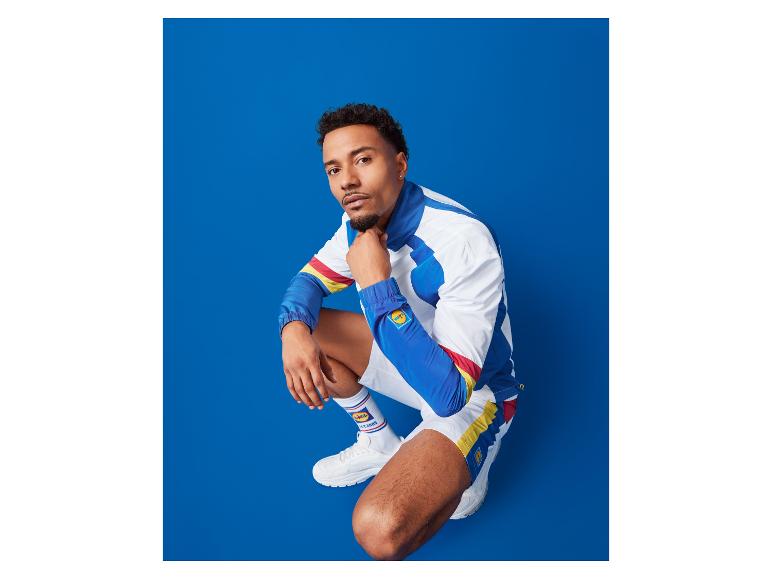 Lidl sportkleding: jack, shorts en sokken.