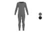 Heren grijs thermisch ondergoed set, shirt met lange mouwen en lange onderbroek, met kleuropties.