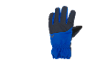 Blauwe en donkergrijze winterhandschoen met elastische pols