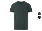 T-shirts met zak, klassieke pasvorm, verkrijgbaar in donkergroen en zwart.