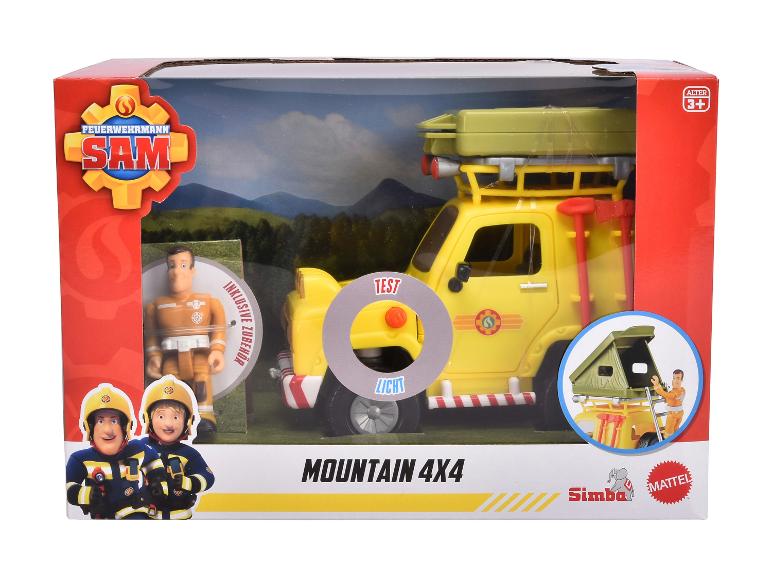 Simba Brandweerman Sam speelset: 4x4 terreinwagen en figuren.