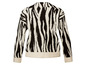 Een zwart-wit gestreepte trui met zebraprint.